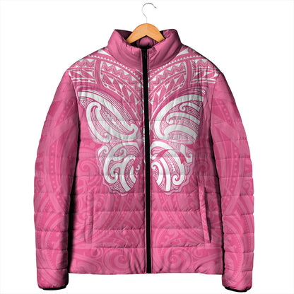 New Zealand Breast Cancer Support Padded Jacket Maori Butterfly Pink Ribbon