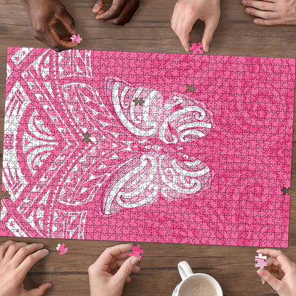 New Zealand Breast Cancer Support Puzzle Maori Butterfly Pink Ribbon