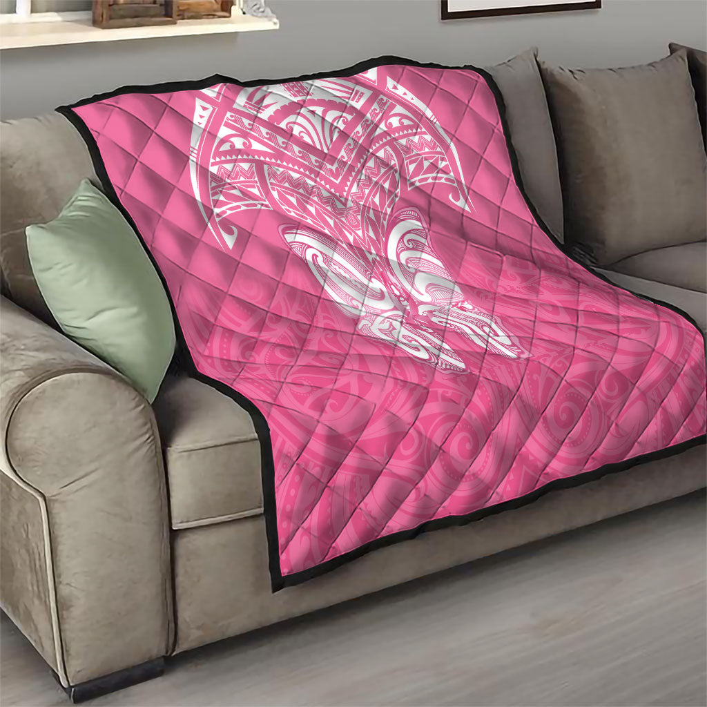 New Zealand Breast Cancer Support Quilt Maori Butterfly Pink Ribbon