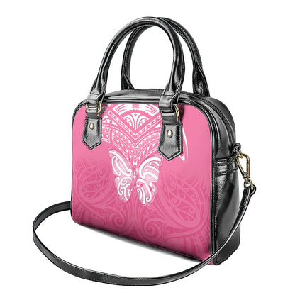 New Zealand Breast Cancer Support Shoulder Handbag Maori Butterfly Pink Ribbon