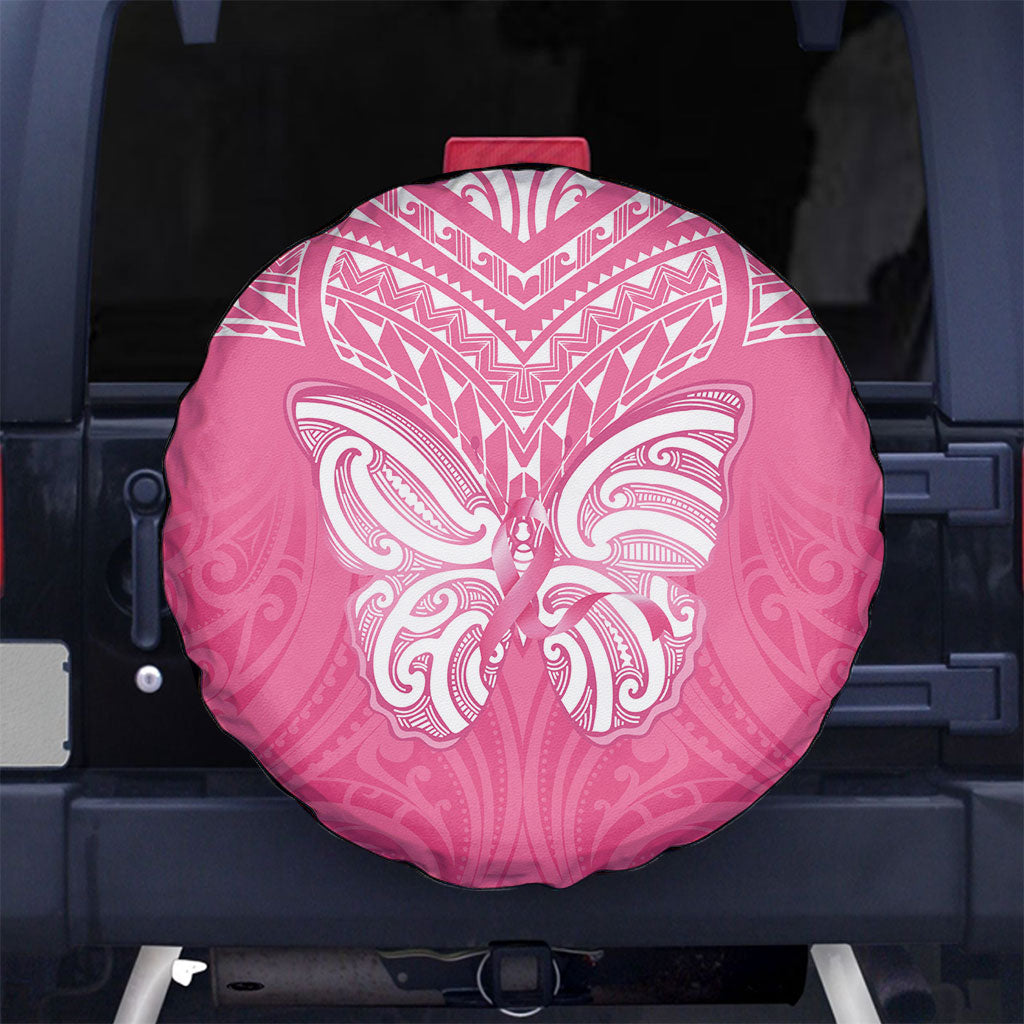 New Zealand Breast Cancer Support Spare Tire Cover Maori Butterfly Pink Ribbon