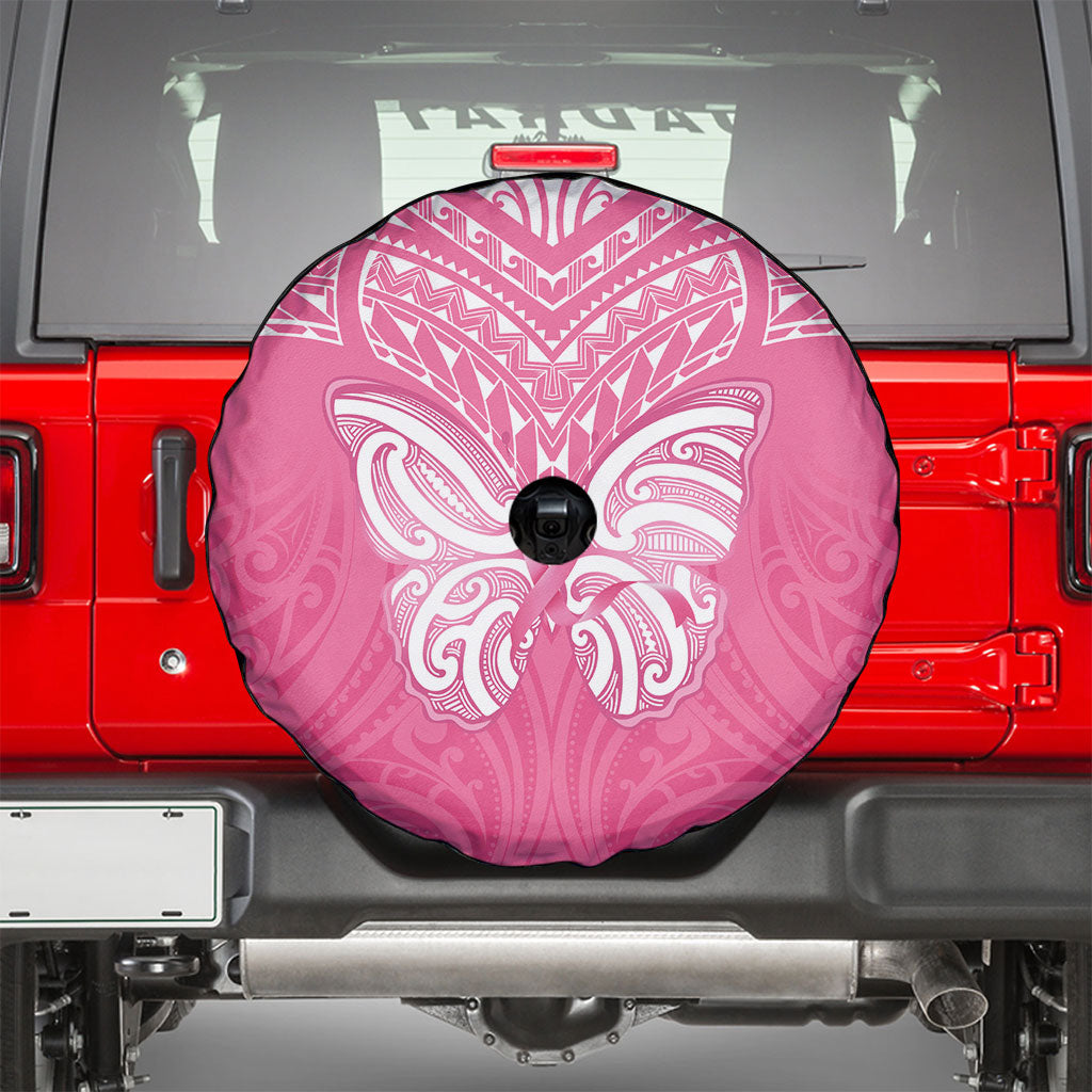New Zealand Breast Cancer Support Spare Tire Cover Maori Butterfly Pink Ribbon