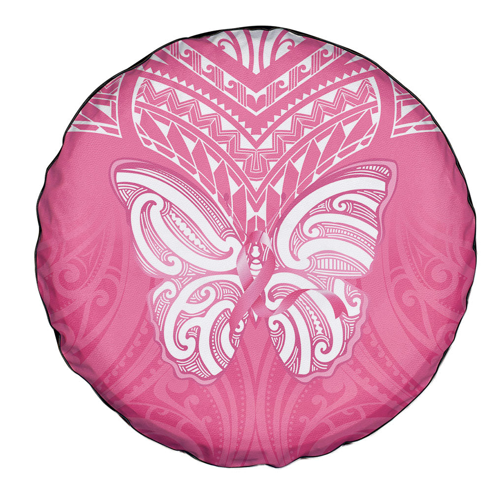 New Zealand Breast Cancer Support Spare Tire Cover Maori Butterfly Pink Ribbon