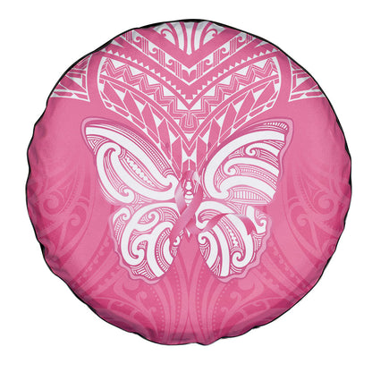 New Zealand Breast Cancer Support Spare Tire Cover Maori Butterfly Pink Ribbon