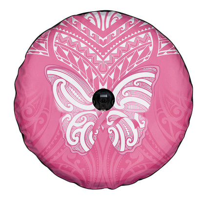 New Zealand Breast Cancer Support Spare Tire Cover Maori Butterfly Pink Ribbon