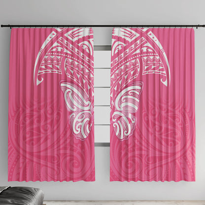 New Zealand Breast Cancer Support Window Curtain Maori Butterfly Pink Ribbon