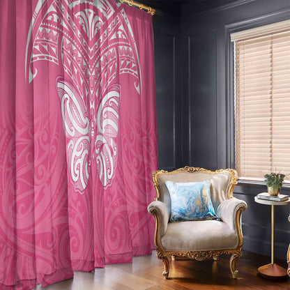 New Zealand Breast Cancer Support Window Curtain Maori Butterfly Pink Ribbon