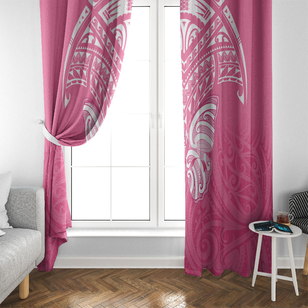 New Zealand Breast Cancer Support Window Curtain Maori Butterfly Pink Ribbon
