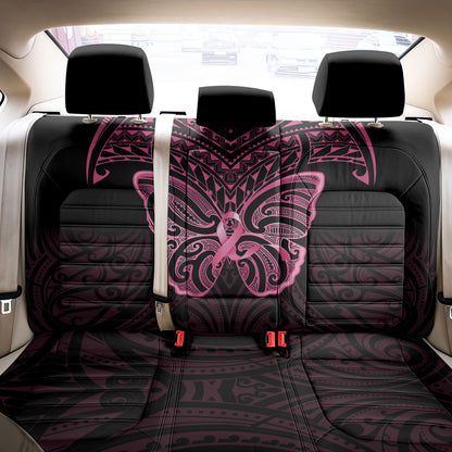 New Zealand Breast Cancer Support Back Car Seat Cover Maori Butterfly Pink Ribbon Black Version
