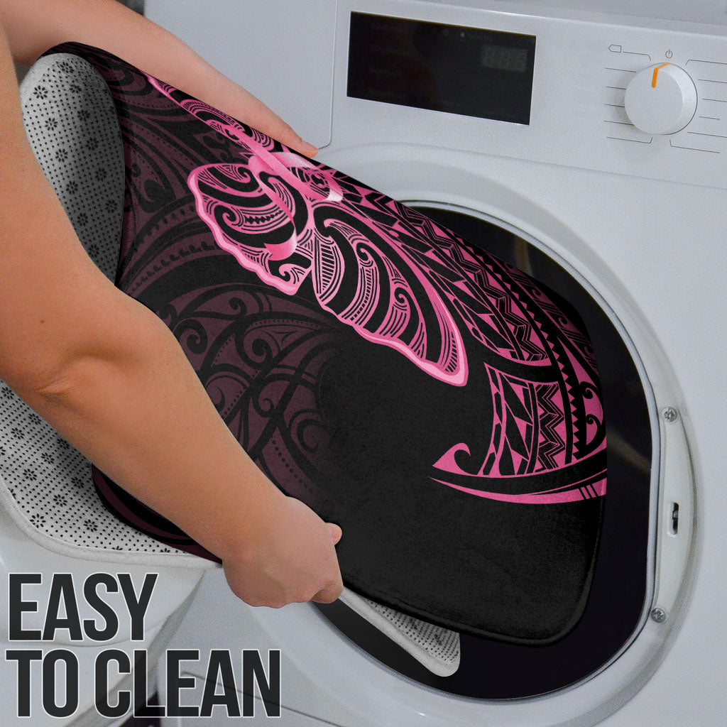 New Zealand Breast Cancer Support Bathroom Set Maori Butterfly Pink Ribbon Black Version