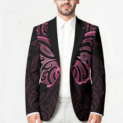 New Zealand Breast Cancer Support Blazer Maori Butterfly Pink Ribbon Black Version