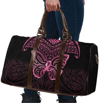 New Zealand Breast Cancer Support Travel Bag Maori Butterfly Pink Ribbon Black Version