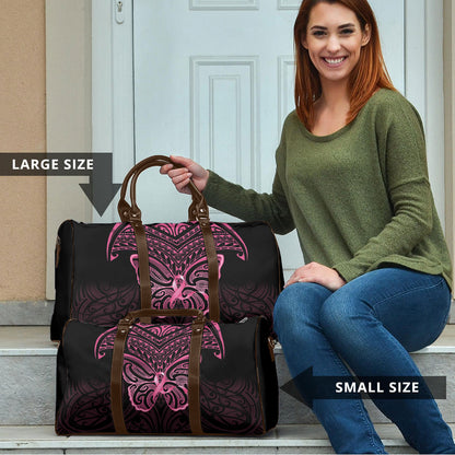 New Zealand Breast Cancer Support Travel Bag Maori Butterfly Pink Ribbon Black Version