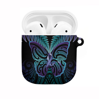Suicide Prevention New Zealand AirPods Case Aotearoa Maori Butterfly Mix Silver Fern