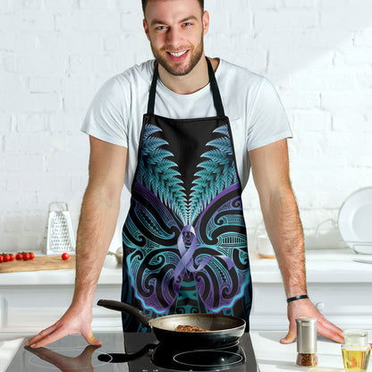 Suicide Prevention New Zealand Apron Aotearoa Maori Butterfly Mix Silver Fern
