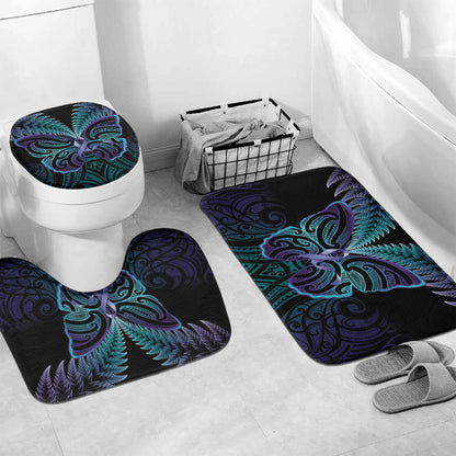 Suicide Prevention New Zealand Bathroom Set Aotearoa Maori Butterfly Mix Silver Fern