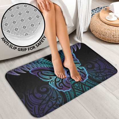 Suicide Prevention New Zealand Bathroom Set Aotearoa Maori Butterfly Mix Silver Fern