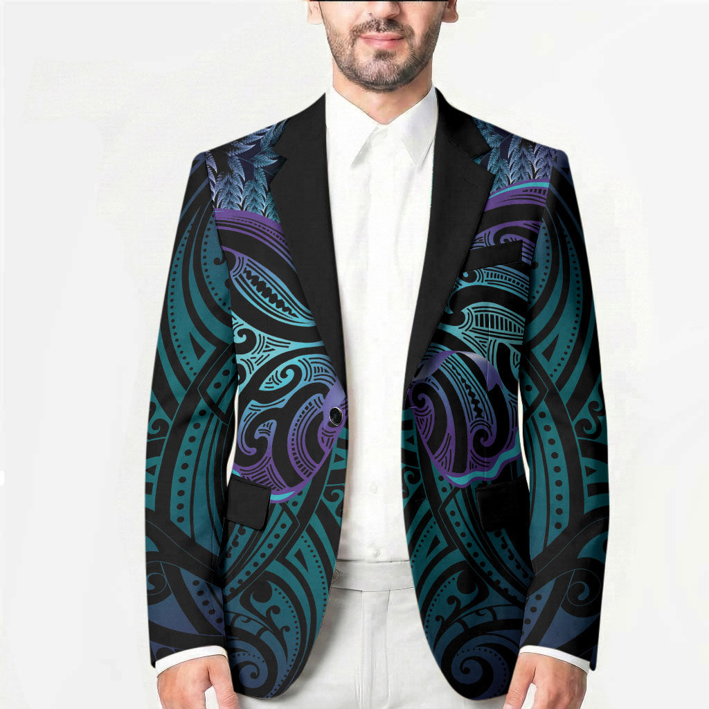 Suicide Prevention New Zealand Blazer Aotearoa Maori Butterfly Mix Silver Fern