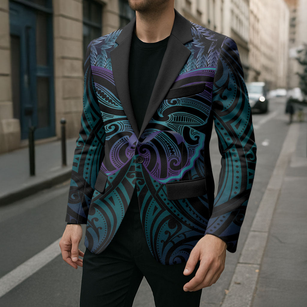 Suicide Prevention New Zealand Blazer Aotearoa Maori Butterfly Mix Silver Fern