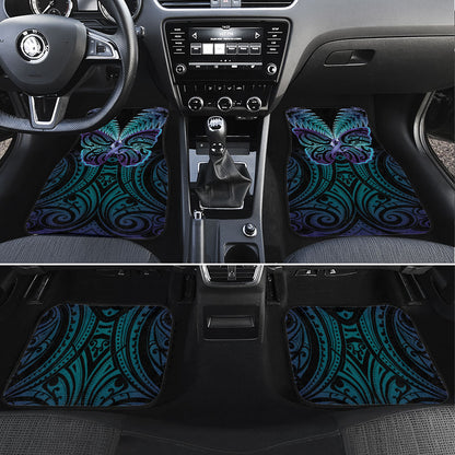 Suicide Prevention New Zealand Car Mats Aotearoa Maori Butterfly Mix Silver Fern