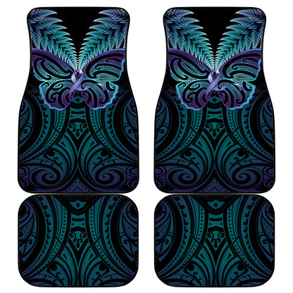 Suicide Prevention New Zealand Car Mats Aotearoa Maori Butterfly Mix Silver Fern