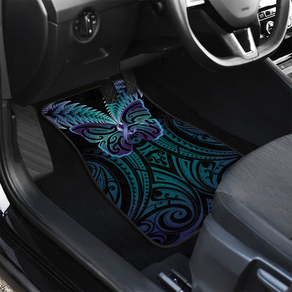 Suicide Prevention New Zealand Car Mats Aotearoa Maori Butterfly Mix Silver Fern
