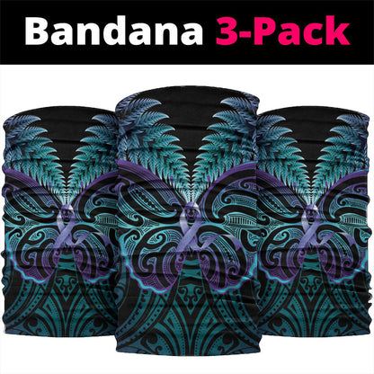 Suicide Prevention New Zealand Neck Gaiter Aotearoa Maori Butterfly Mix Silver Fern