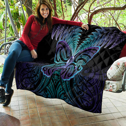 Suicide Prevention New Zealand Quilt Aotearoa Maori Butterfly Mix Silver Fern