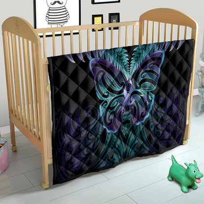Suicide Prevention New Zealand Quilt Aotearoa Maori Butterfly Mix Silver Fern