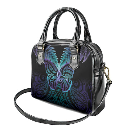 Suicide Prevention New Zealand Shoulder Handbag Aotearoa Maori Butterfly Mix Silver Fern