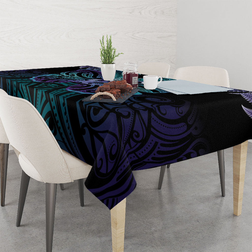 Suicide Prevention New Zealand Tablecloth Aotearoa Maori Butterfly Mix Silver Fern