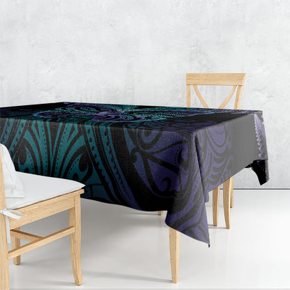 Suicide Prevention New Zealand Tablecloth Aotearoa Maori Butterfly Mix Silver Fern