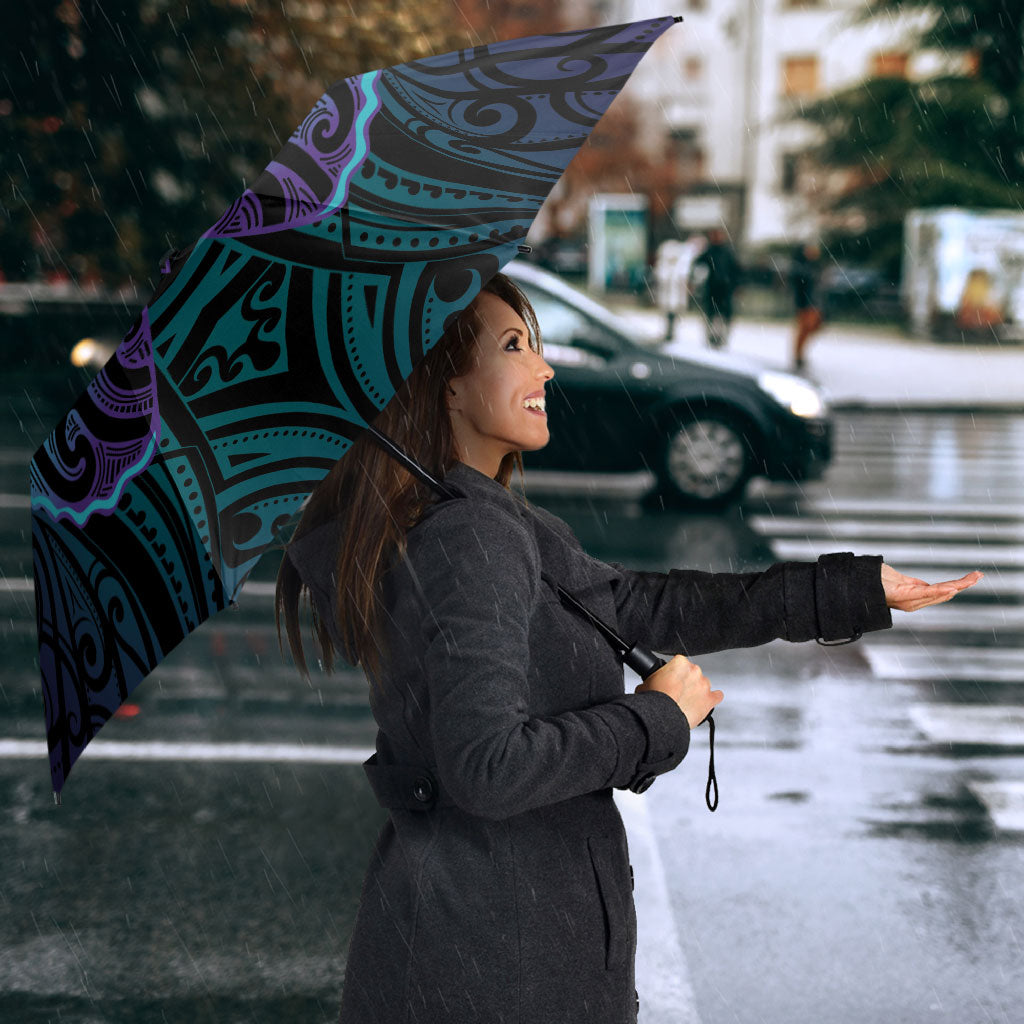 Suicide Prevention New Zealand Umbrella Aotearoa Maori Butterfly Mix Silver Fern