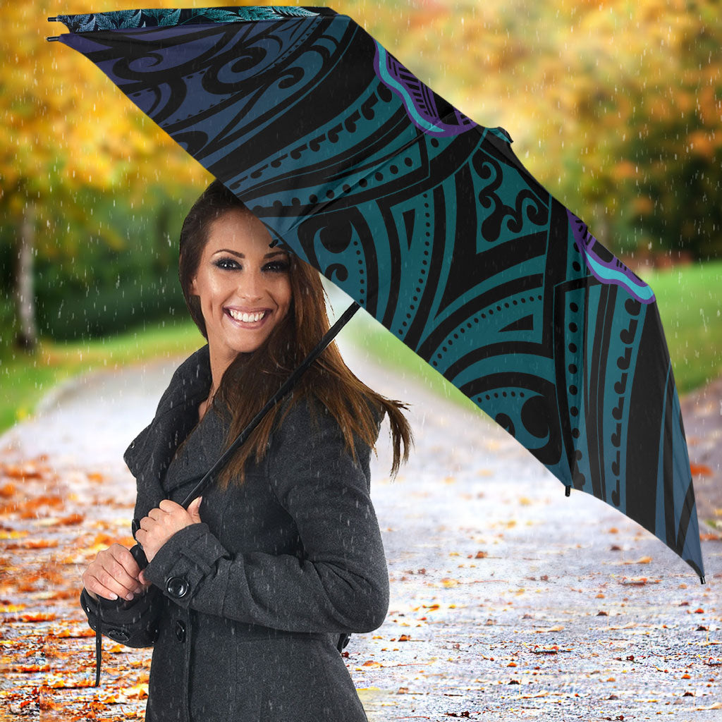 Suicide Prevention New Zealand Umbrella Aotearoa Maori Butterfly Mix Silver Fern