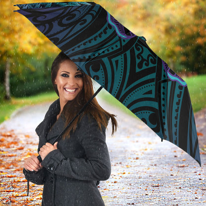 Suicide Prevention New Zealand Umbrella Aotearoa Maori Butterfly Mix Silver Fern