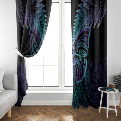 Suicide Prevention New Zealand Window Curtain Aotearoa Maori Butterfly Mix Silver Fern