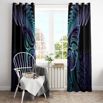 Suicide Prevention New Zealand Window Curtain Aotearoa Maori Butterfly Mix Silver Fern