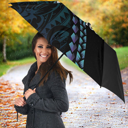 Personalised Polynesia Suicide Prevention Month Umbrella Brave Strong Butterfly Teal Purple Ribbon