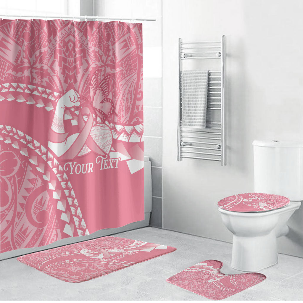 Personalised Polynesia Breast Cancer Support Bathroom Set Brave Strong Butterfly Pink Ribbon