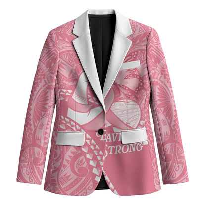 Personalised Polynesia Breast Cancer Support Blazer Brave Strong Butterfly Pink Ribbon