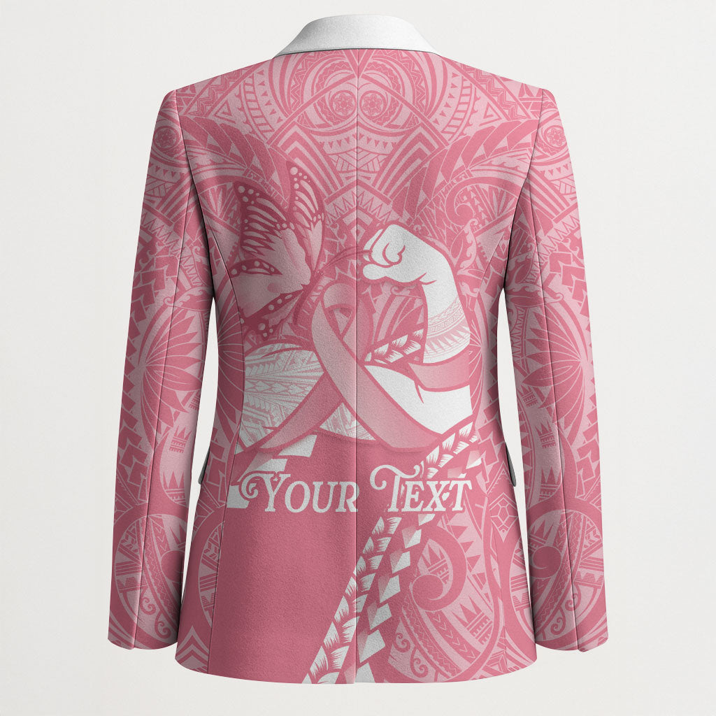 Personalised Polynesia Breast Cancer Support Blazer Brave Strong Butterfly Pink Ribbon