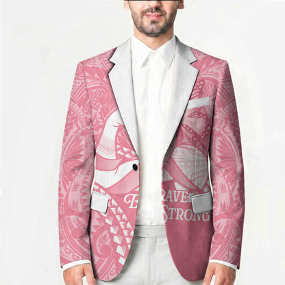 Personalised Polynesia Breast Cancer Support Blazer Brave Strong Butterfly Pink Ribbon