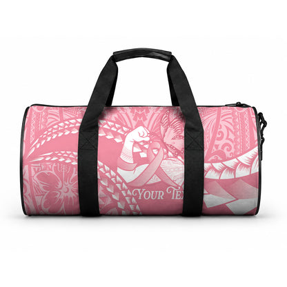 Personalised Polynesia Breast Cancer Support Duffle Bag Brave Strong Butterfly Pink Ribbon