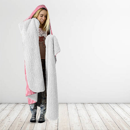 Personalised Polynesia Breast Cancer Support Hooded Blanket Brave Strong Butterfly Pink Ribbon