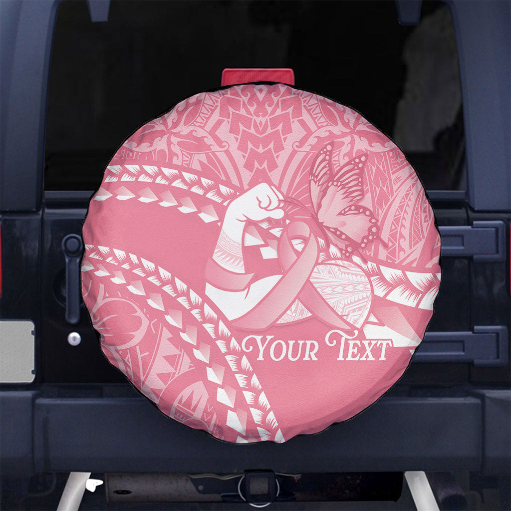 Personalised Polynesia Breast Cancer Support Spare Tire Cover Brave Strong Butterfly Pink Ribbon