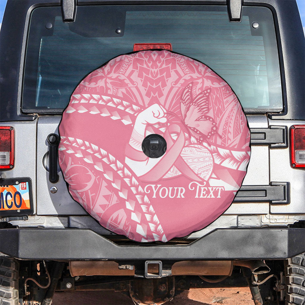 Personalised Polynesia Breast Cancer Support Spare Tire Cover Brave Strong Butterfly Pink Ribbon