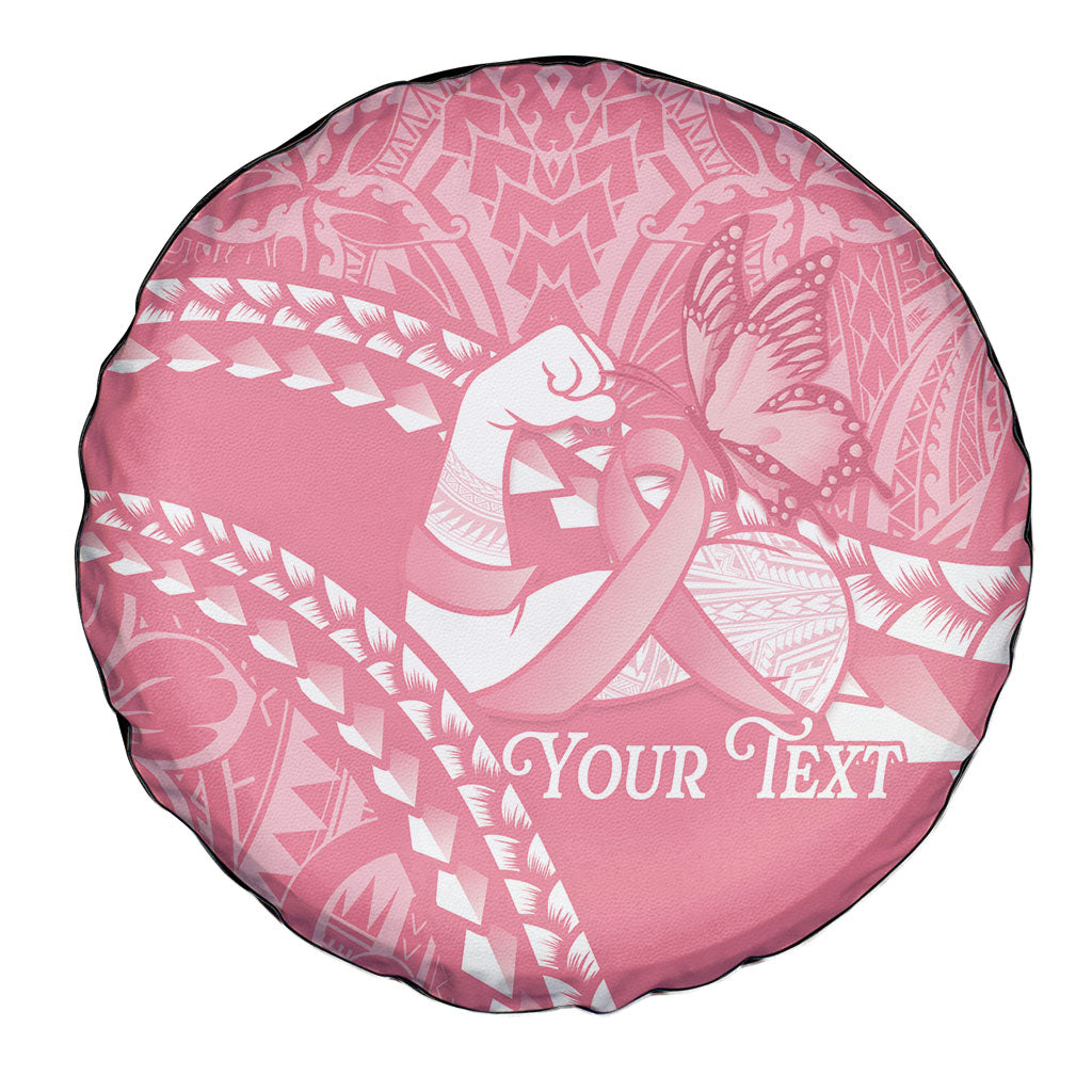 Personalised Polynesia Breast Cancer Support Spare Tire Cover Brave Strong Butterfly Pink Ribbon