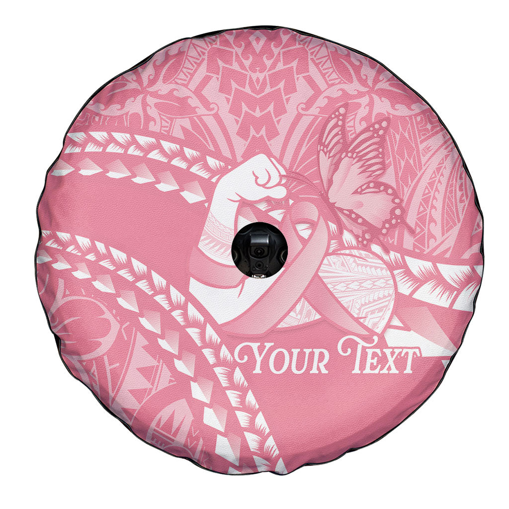 Personalised Polynesia Breast Cancer Support Spare Tire Cover Brave Strong Butterfly Pink Ribbon