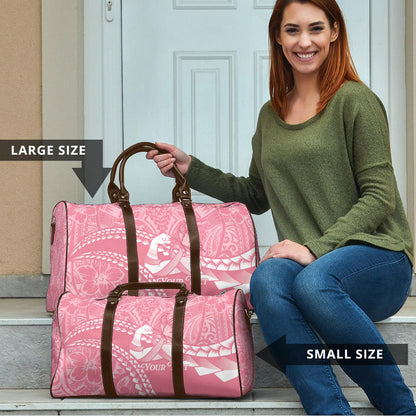 Personalised Polynesia Breast Cancer Support Travel Bag Brave Strong Butterfly Pink Ribbon