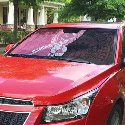 Polynesia Breast Cancer Support Auto Sun Shade Fight With Hope Pink Ribbon Boxing Gloves